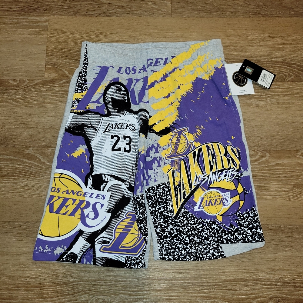 NBA Lebron James Los Angeles Lakers Men's Draw String Shorts Size Small New